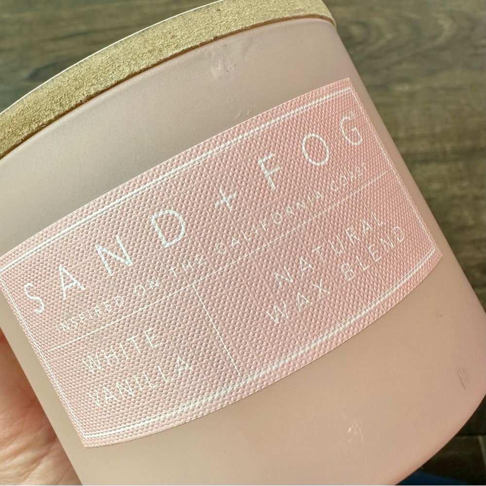 Sand + Fog White Vanilla Candle - Natural Wax Blend - 12 oz - 100% Cotton Wick - Picture 8 of 8